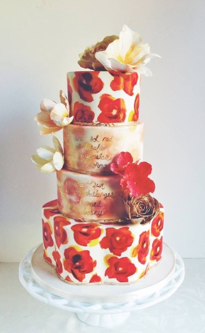 翻糖 蛋糕 生日 创意 婚礼 花朵