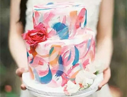 婚礼蛋糕也要诗情画意 水墨蛋糕