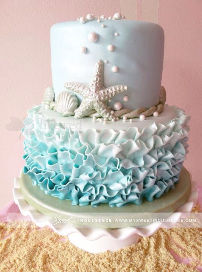 蓝色海洋 艺术婚礼蛋糕赏析！