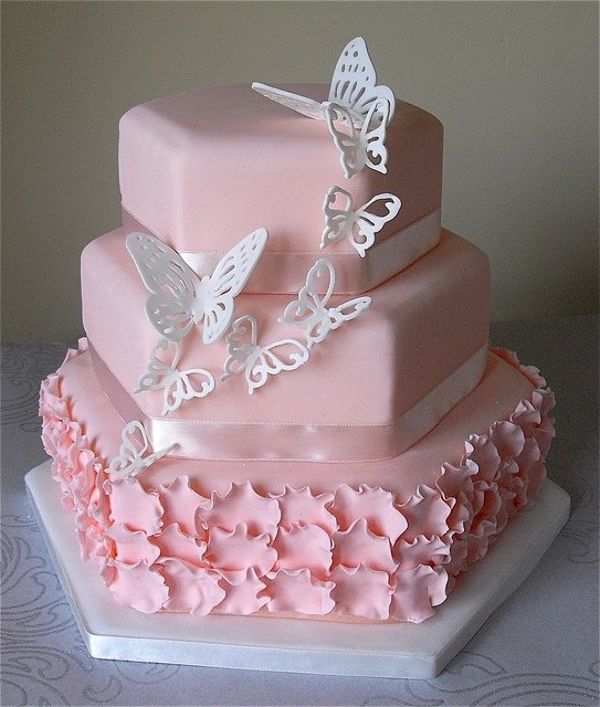 八角形婚礼蛋糕,结婚蛋糕图片