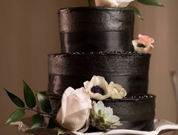 黑色系列婚礼蛋糕图片