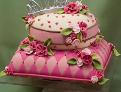 婚礼上的翻糖蛋糕 圆润蛋糕