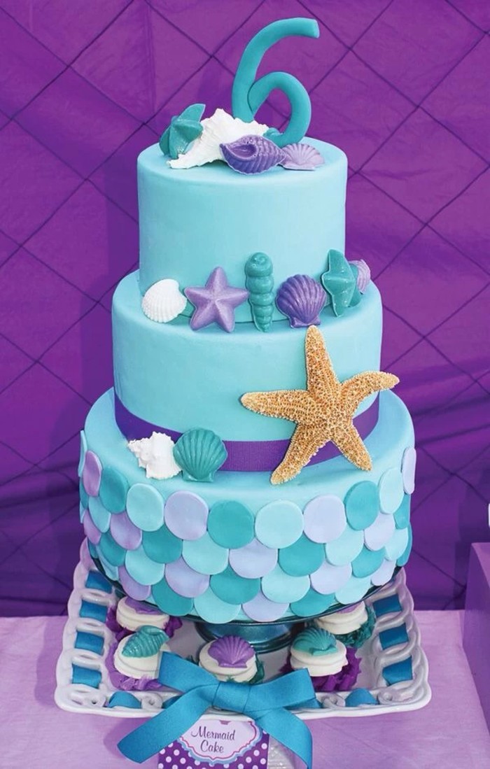 翻糖 婚礼 鲜花 蓝色 海洋 蛋糕 甜点