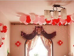 打造温馨婚房 婚房气球布置图片