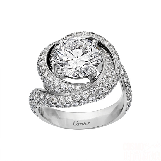 Cartier Trinity Ruban订婚钻戒
