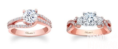 7款玫瑰金婚戒 只为优雅而生(5)