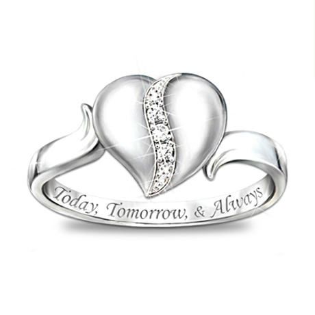 心型结婚钻戒,婚戒图片