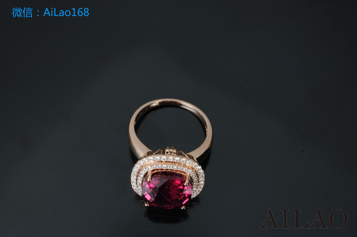 艾劳珠宝时尚彩色宝石钻戒对戒情侣戒婚戒实物图微盛科技上传分享