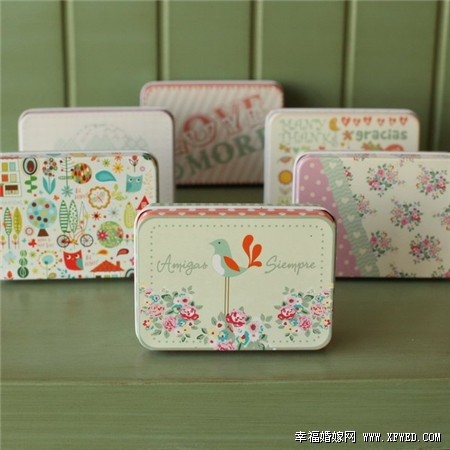 个性铁皮结婚喜糖盒 创意造型趣味十足