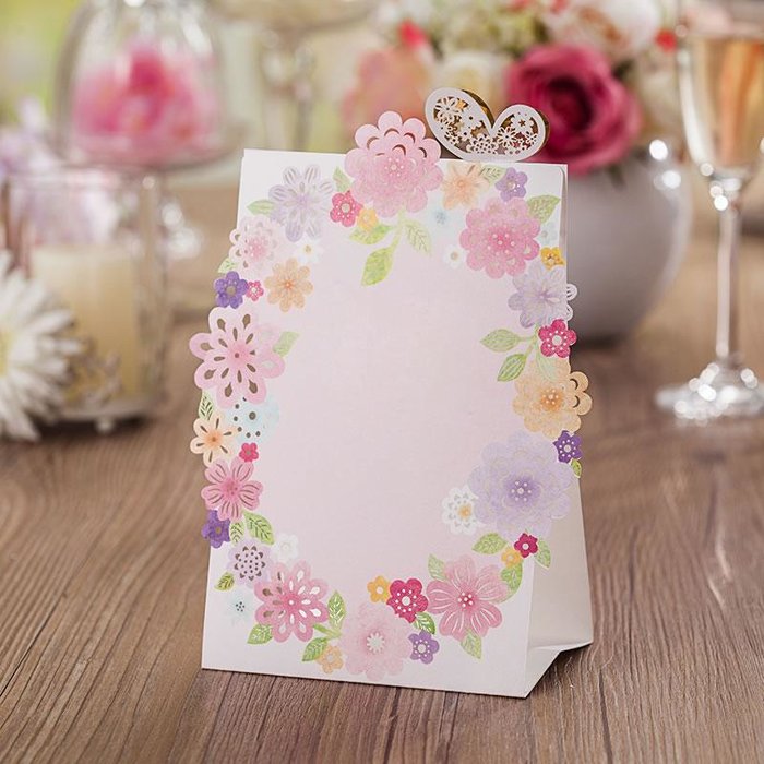 喜的良品 2015婚礼签到台席位卡欧式创意婚礼桌卡 TC5031