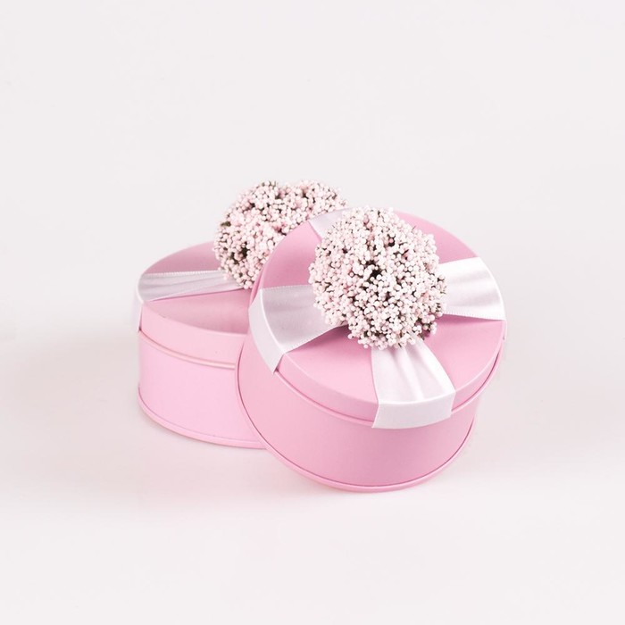 创意2015欧式高档喜糖盒子个性定制成品婚庆用品马口铁紫圆粉