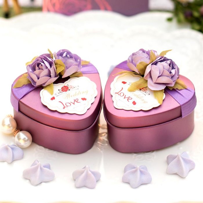 甜蜜日 喜糖盒子创意 结婚铁喜糖盒 婚礼婚庆用品糖果盒马口铁