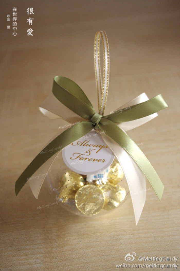 薄荷绿树脂球喜糖盒子欧式高档创意 个性定制婚品满月回礼盒