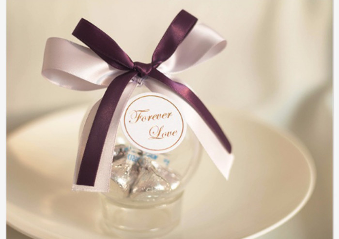 紫罗兰树脂球喜糖盒子欧式高档创意 个性定制婚品满月回礼盒