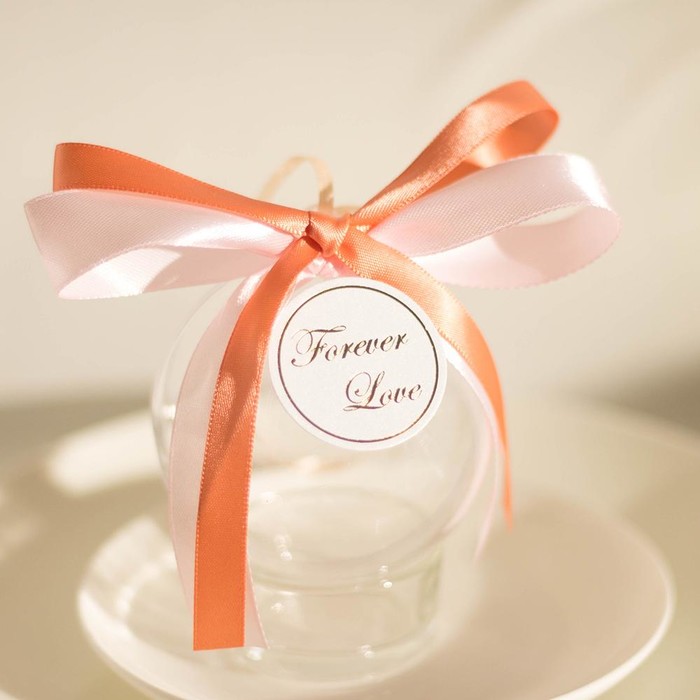  橘粉色爱球树脂球喜糖盒子欧式高档创意 个性定制婚品