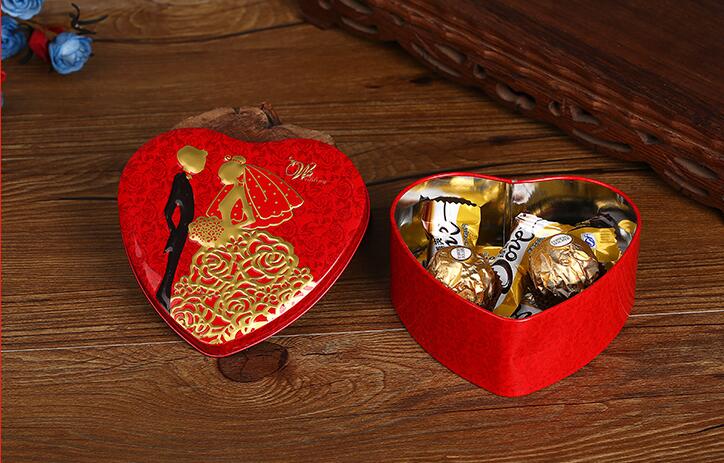 心形马口铁盒喜糖盒图片,结婚喜糖盒