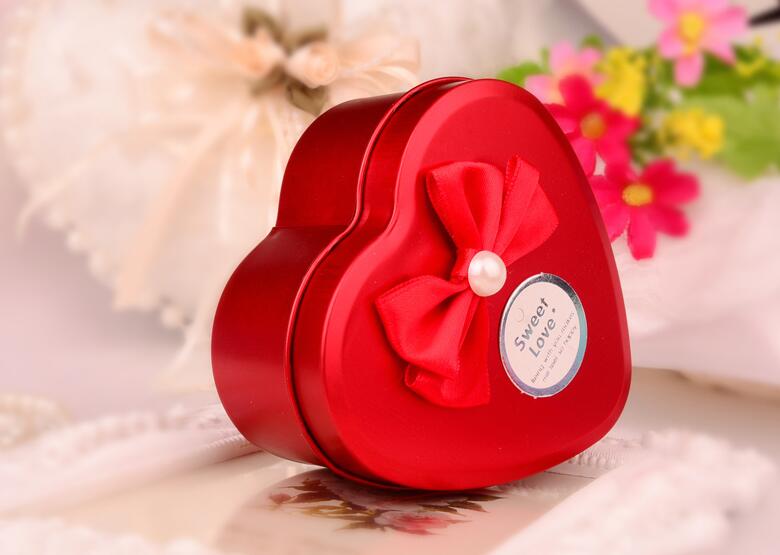 心形马口铁盒喜糖盒图片,结婚喜糖盒