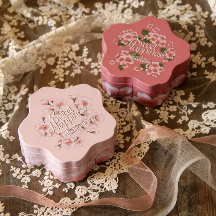 浪漫樱花日式 喜糖盒 小铁盒 小礼物盒 马口铁盒 糖果盒