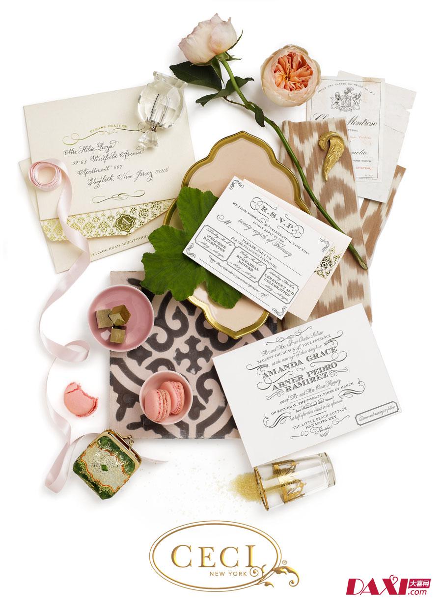 精致复古的婚礼请柬 开启你甜蜜幸福婚礼