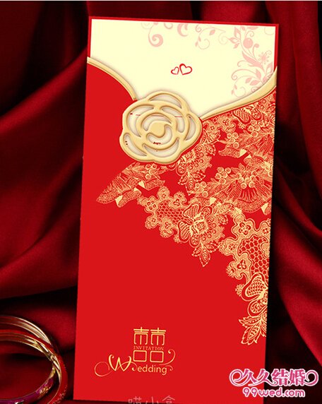 红色中式婚礼喜帖