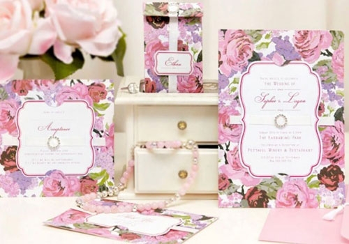 韩式婚礼请柬,粉色婚礼请柬,结婚喜帖