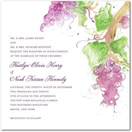 结婚喜帖,婚礼请柬,水彩结婚喜帖