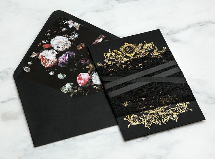 黑色婚礼请柬,婚礼请柬样式