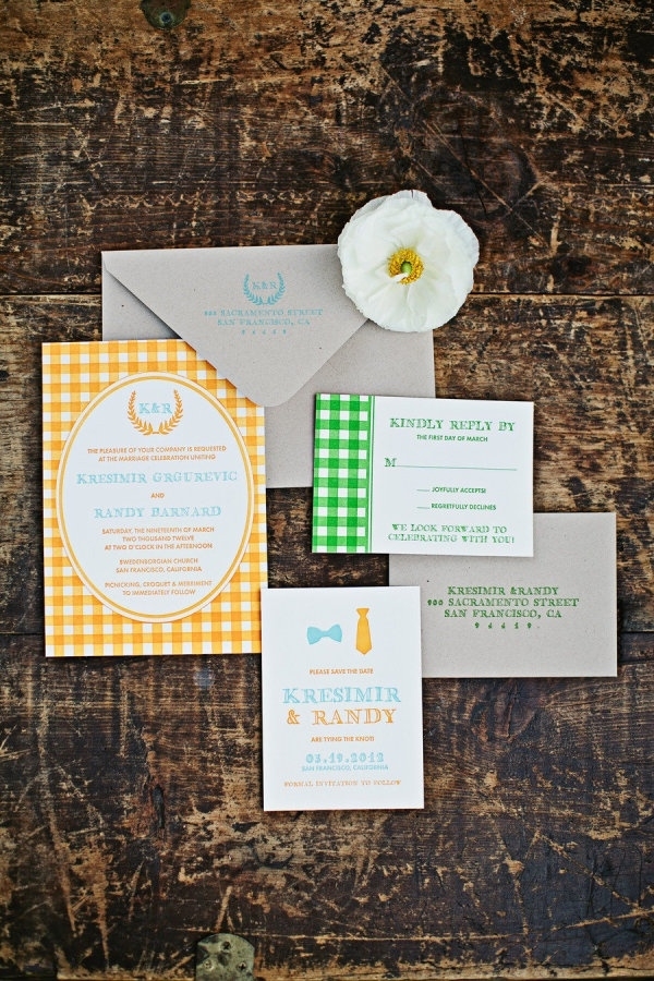 格子婚礼请柬,个性婚礼请帖