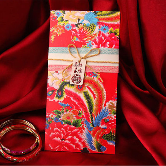 invitation中式喜帖请帖结婚请柬婚庆婚礼请柬喜帖請帖个性定制