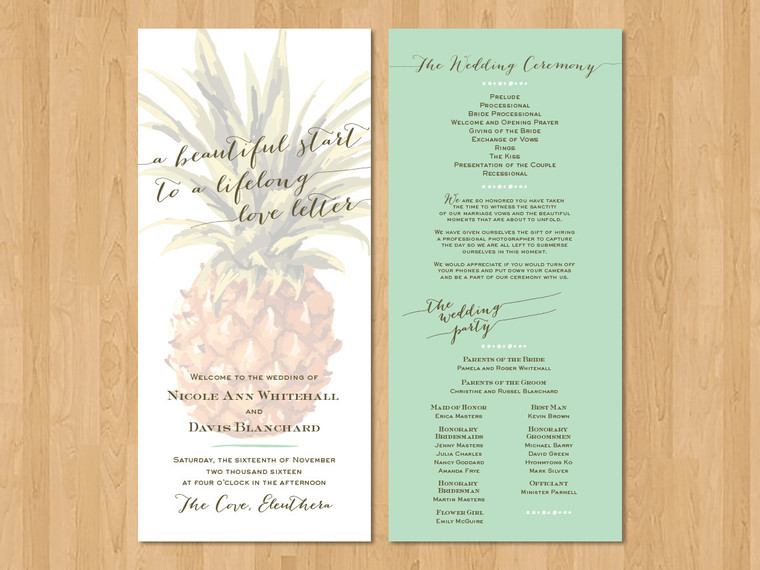 热带风情婚礼请柬,婚礼请柬图片