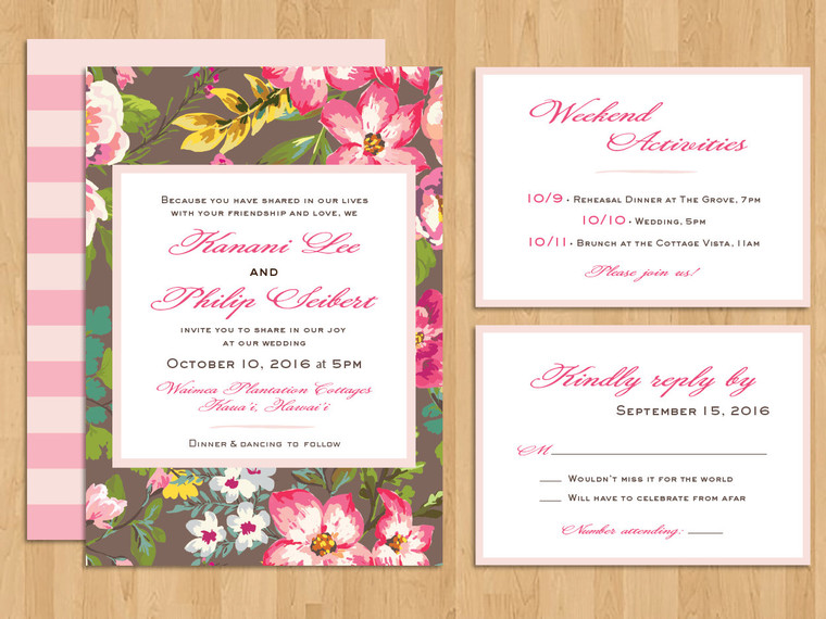 热带风情婚礼请柬,婚礼请柬图片