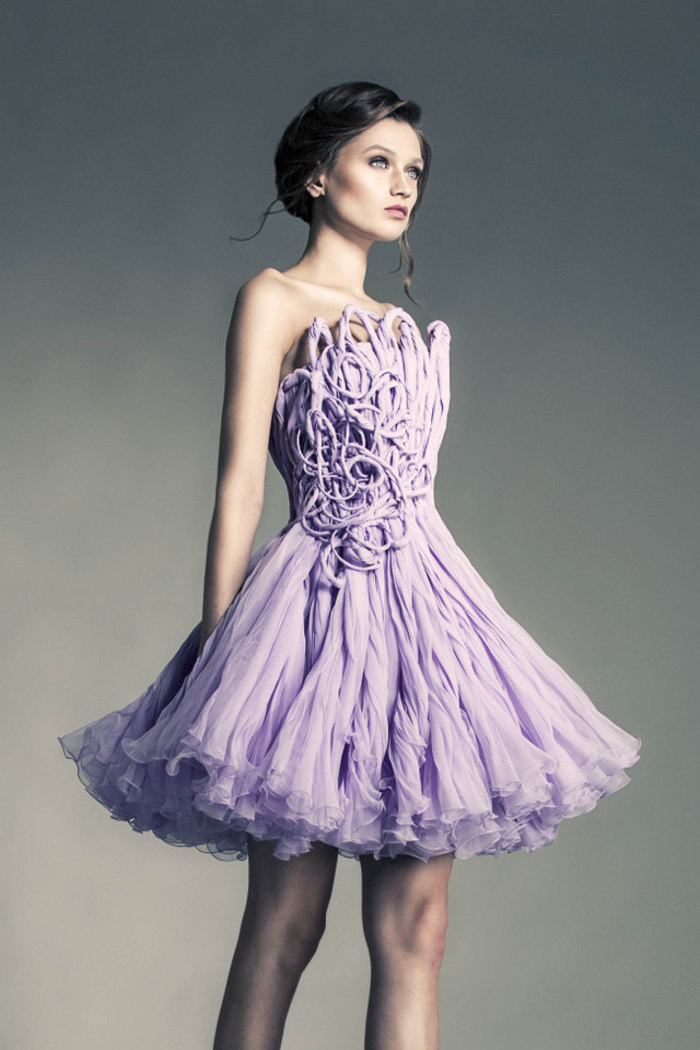 伴娘 礼服 短裙 紫色