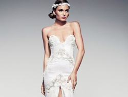 新娘礼服推荐  气质高雅白色婚纱新款修身显瘦