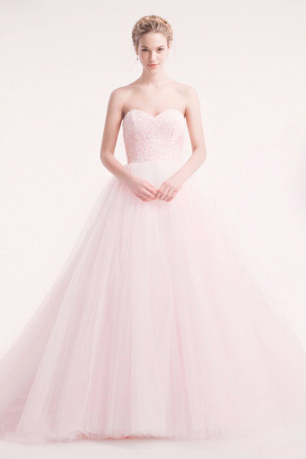 婚纱礼服颜色,粉色婚纱礼服图片,粉色婚纱礼服