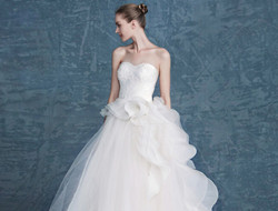 打造最柔美的新娘 欧根纱婚纱图片