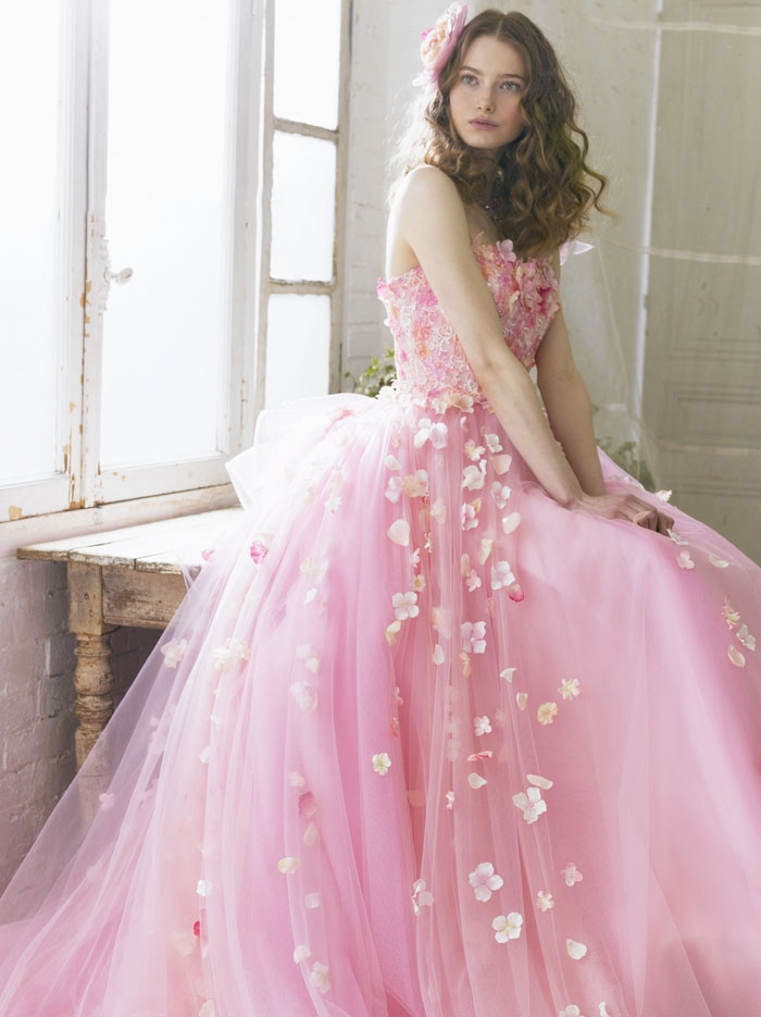 花朵婚纱礼服,花朵婚纱,婚纱款式图片