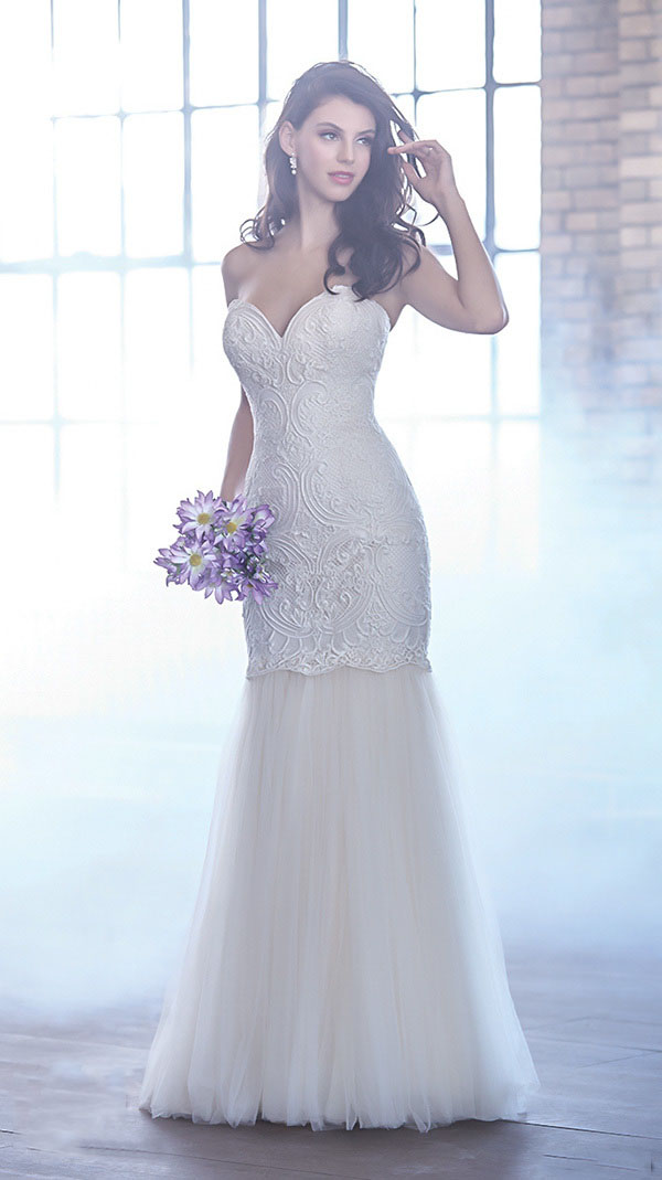 v领婚纱,心形领婚纱,桃心领婚纱