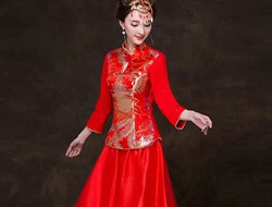 中式复古嫁衣 复古新娘礼服