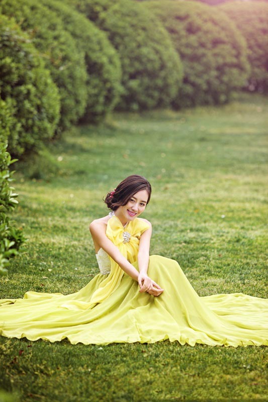 黄色婚纱礼服,新娘婚纱礼服