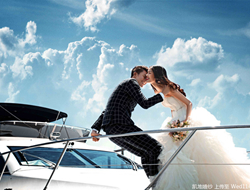 游艇泊拍+出海航拍时尚创意水上婚礼婚纱照