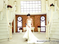 凯旋牵约室内婚纱照白色调典雅优雅妙曼婚纱摄影