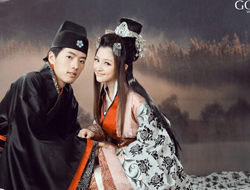 复古古装宫廷映像优雅高贵婚纱摄影照片