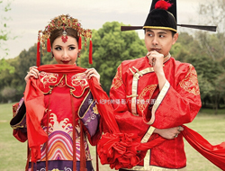 现代风格中国传统复古文化时尚摄影婚纱照片