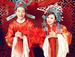 最新风格复古红色嫁衣经典个性婚纱摄影照片