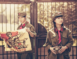 铁路上别样风情复古风格军装婚纱照摄影