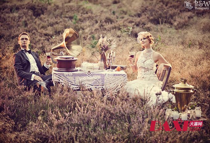 复古朋克主题的婚纱摄影