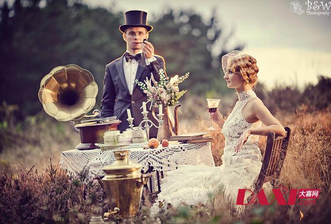 复古朋克主题的婚纱摄影
