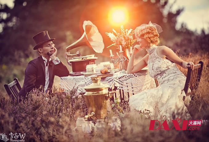 复古朋克主题的婚纱摄影