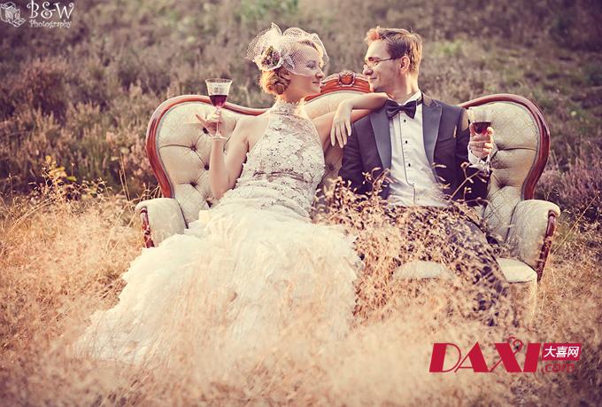 复古朋克主题的婚纱摄影