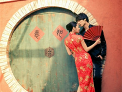 中国复古风婚纱照 旗袍的美